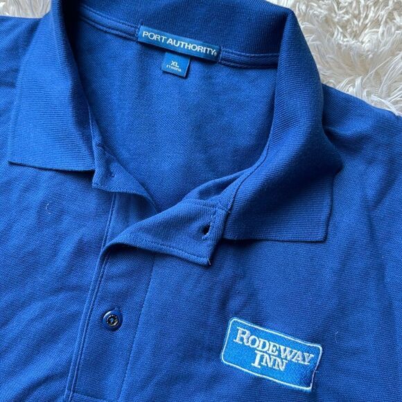 Port Authority Blue Polo, Rodeway Inn Size XL - Picture 3 of 4